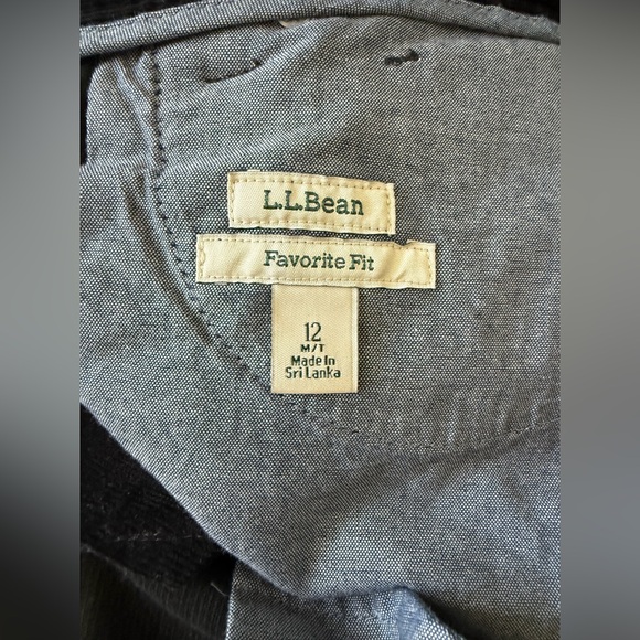 L.L. Bean Women's Favorite Fit Corduroy Pants Black Size 12 M/T Straight Leg - Picture 12 of 12